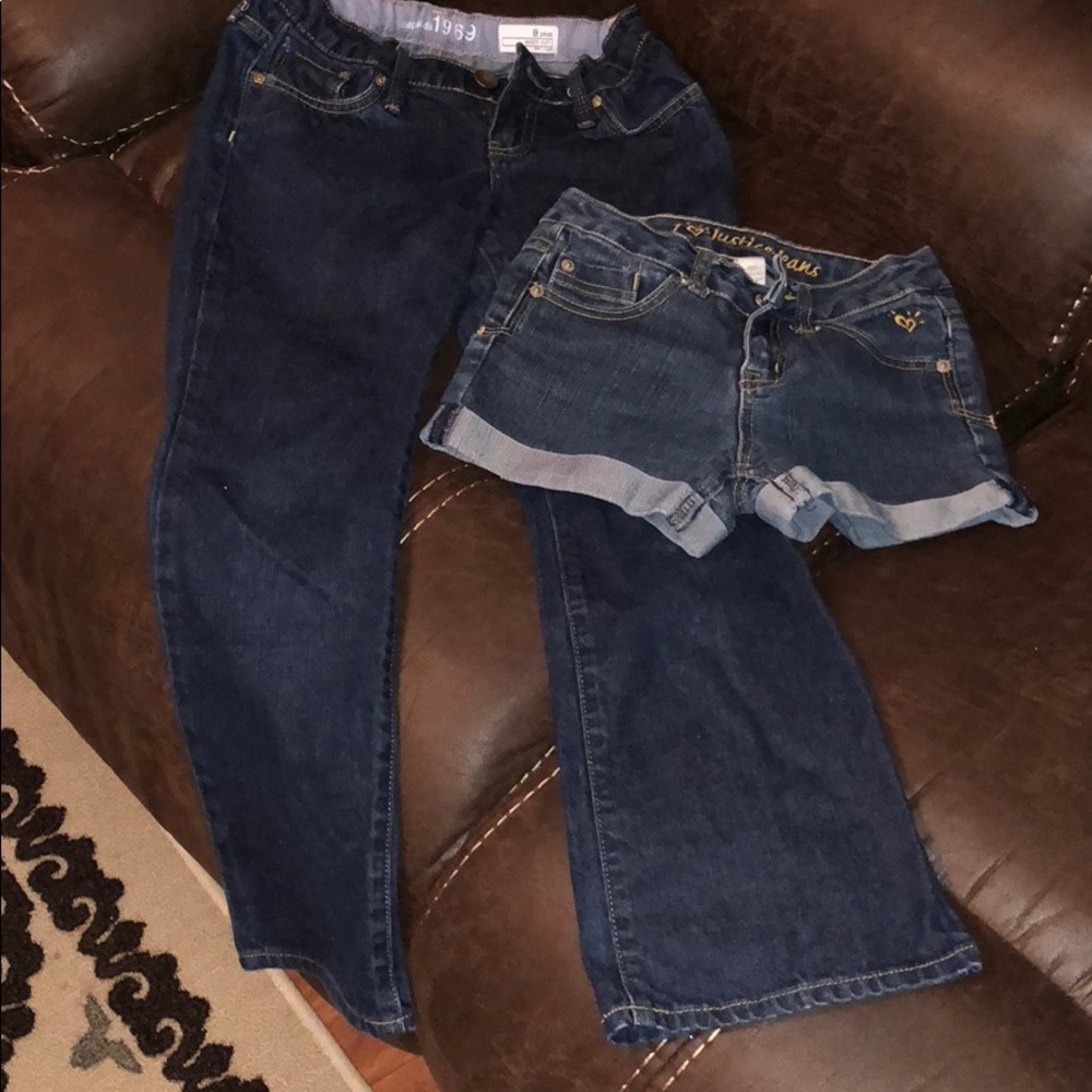 Boot cut jeans and shorts